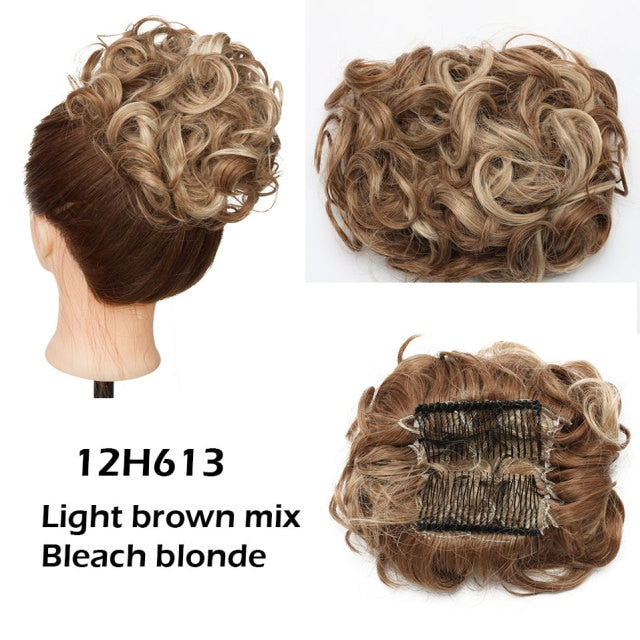 LARGE Comb Clip In Curly Hair Extension