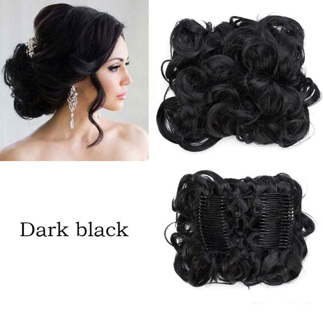 LARGE Comb Clip In Curly Hair Extension