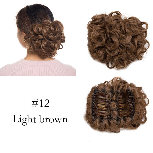 LARGE Comb Clip In Curly Hair Extension