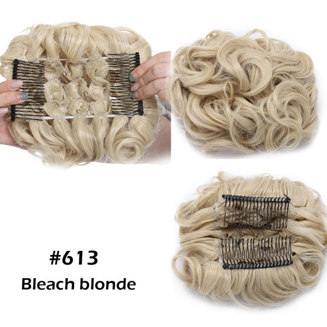 LARGE Comb Clip In Curly Hair Extension