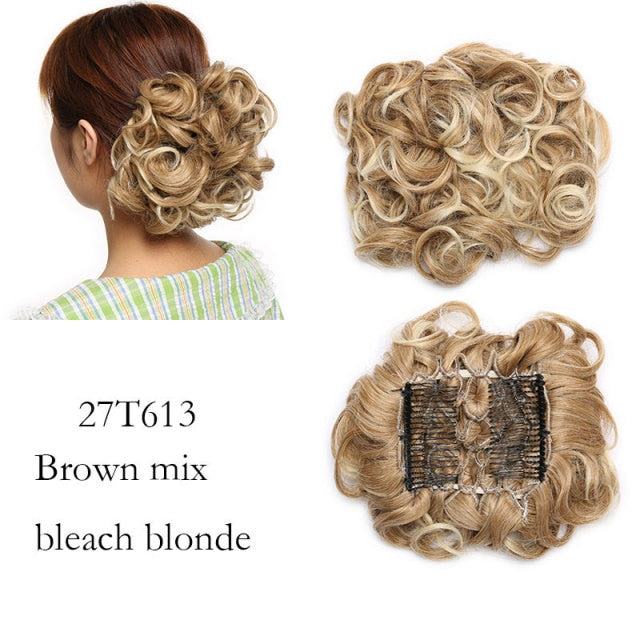LARGE Comb Clip In Curly Hair Extension