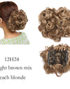 LARGE Comb Clip In Curly Hair Extension