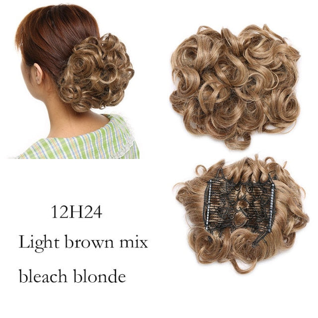 LARGE Comb Clip In Curly Hair Extension