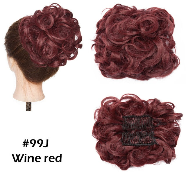 LARGE Comb Clip In Curly Hair Extension