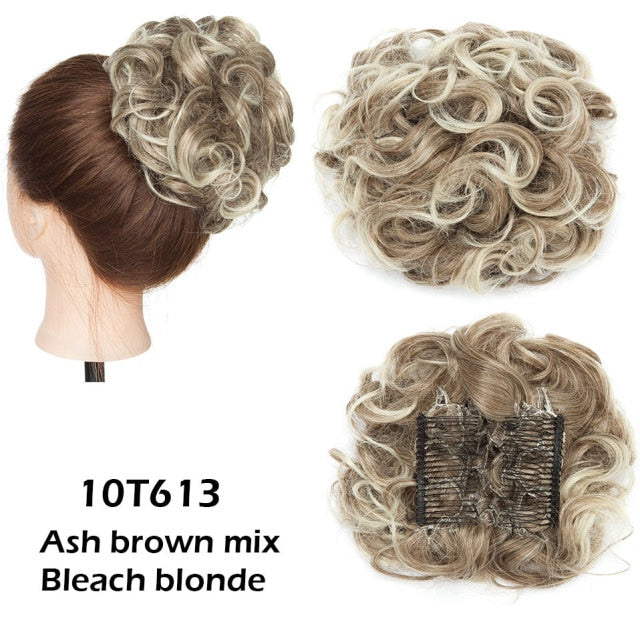 LARGE Comb Clip In Curly Hair Extension