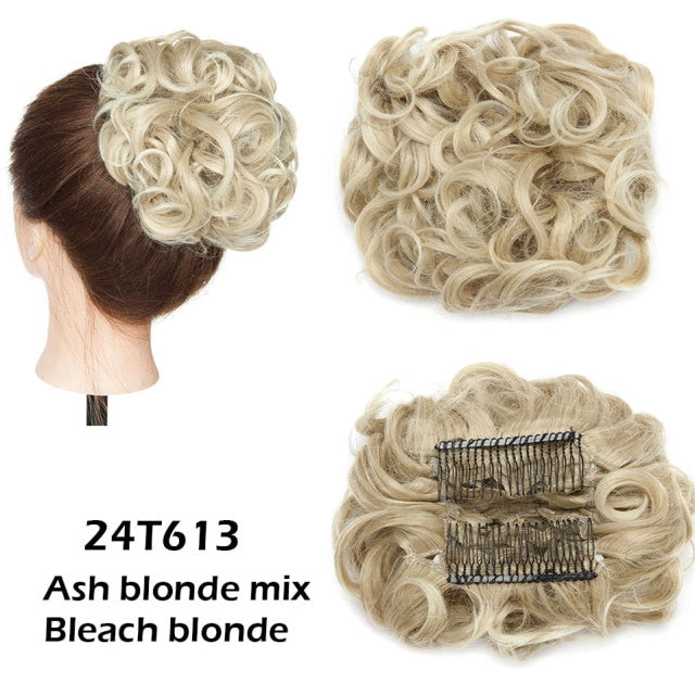 LARGE Comb Clip In Curly Hair Extension
