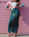High Waist  Sexy Long Pencil Skirt