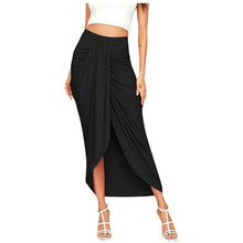 Load image into Gallery viewer, Casual Slit Wrap Asymmetrical Maxi Draped Solid Skirt
