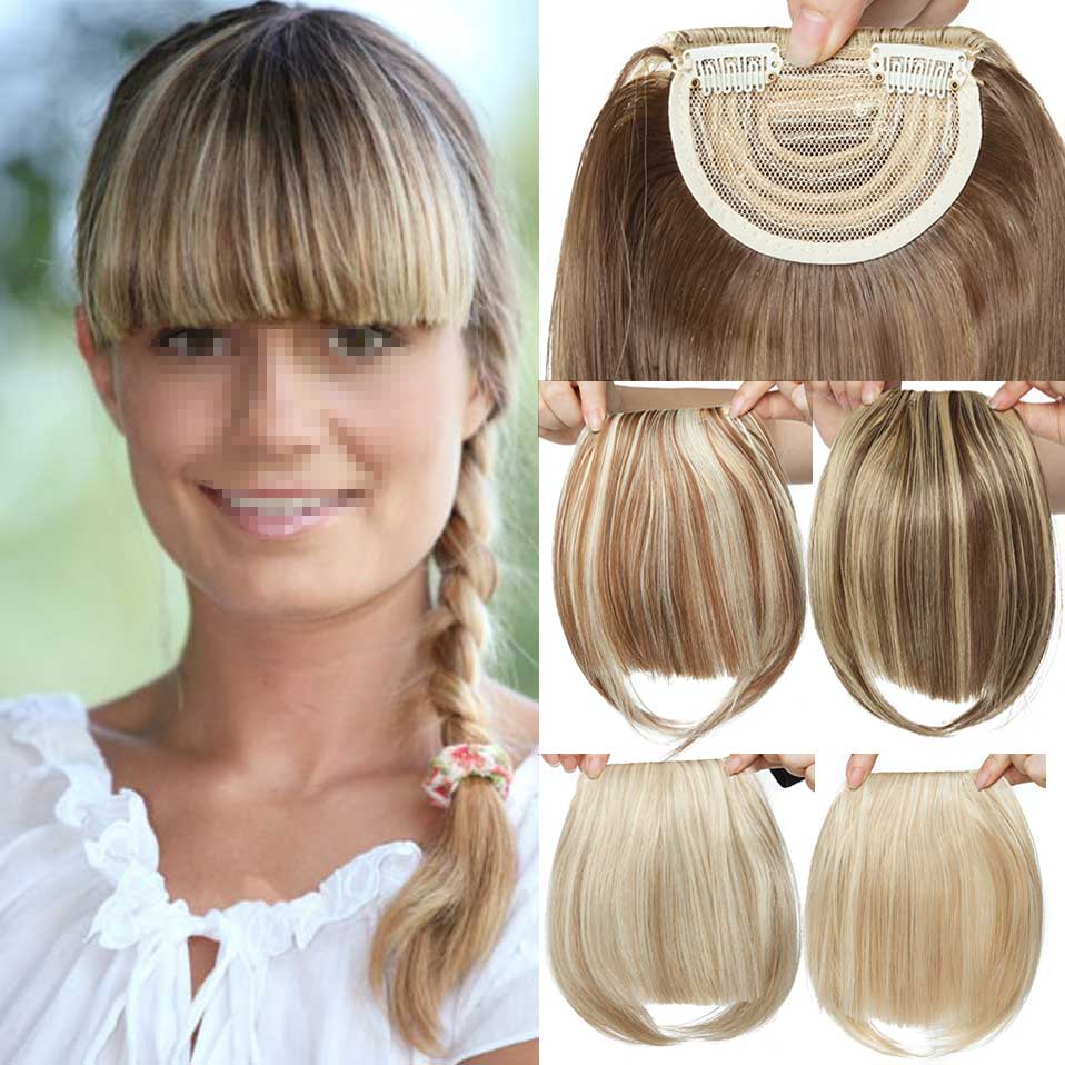 Synthetic 2 Clip-In Bang Hairpiece Extention