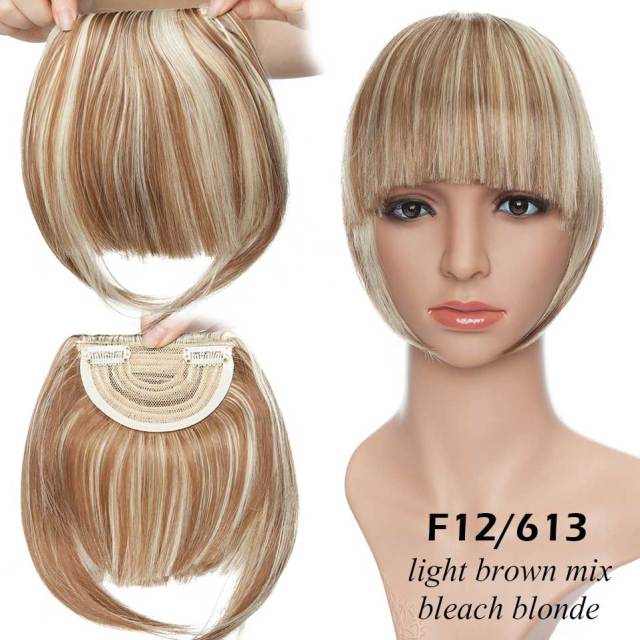 Synthetic 2 Clip-In Bang Hairpiece Extention