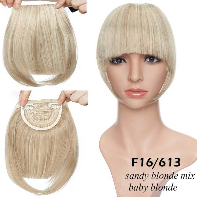 Synthetic 2 Clip-In Bang Hairpiece Extention