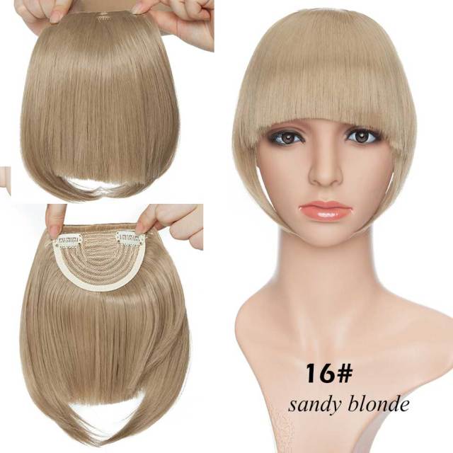 Synthetic 2 Clip-In Bang Hairpiece Extention