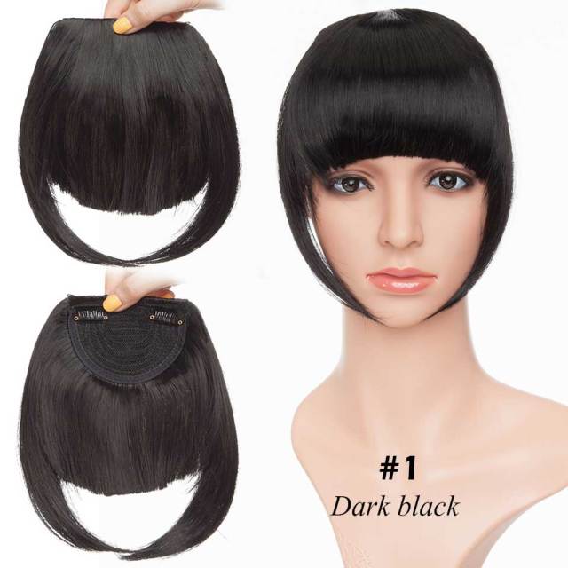 Synthetic 2 Clip-In Bang Hairpiece Extention