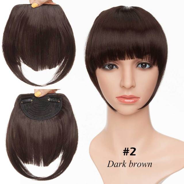 Synthetic 2 Clip-In Bang Hairpiece Extention