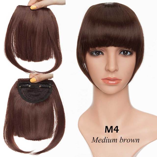 Synthetic 2 Clip-In Bang Hairpiece Extention