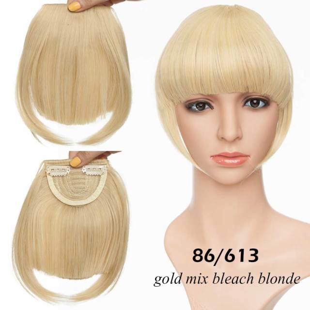 Synthetic 2 Clip-In Bang Hairpiece Extention