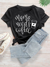 Load image into Gallery viewer, I Love Coffee Letters Graphic Printed Women T-shirt
