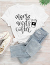 I Love Coffee Letters Graphic Printed Women T-shirt
