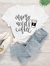 Load image into Gallery viewer, I Love Coffee Letters Graphic Printed Women T-shirt
