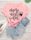 I Love Coffee Letters Graphic Printed Women T-shirt