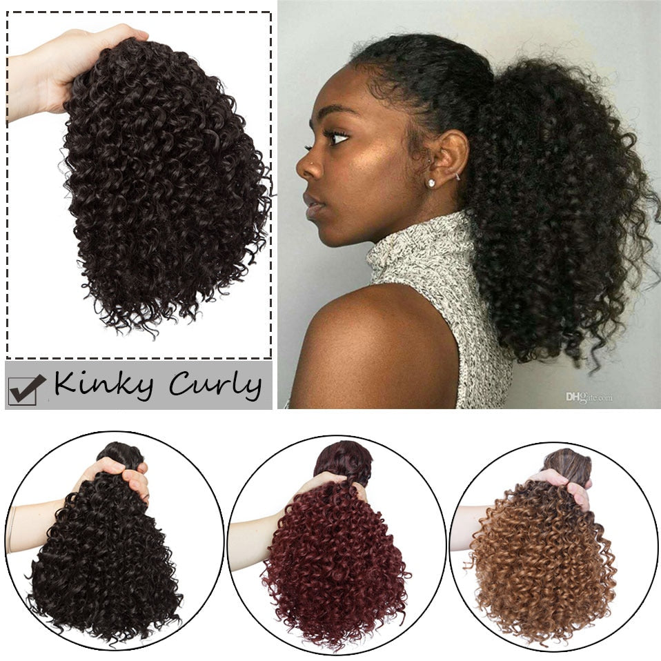 Synthetic Kinky Curly Hair Extension Clip
