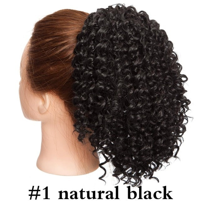 Synthetic Kinky Curly Hair Extension Clip