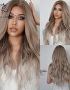 Long, Wavy Natural Synthetic Wig Ombre, Blonde & Brown