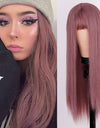 Heat Resistant Natural Hair Long Straight Wig With Bangs