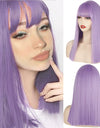 Heat Resistant Natural Hair Long Straight Wig With Bangs