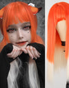 Heat Resistant Natural Hair Long Straight Wig With Bangs