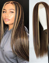 Heat Resistant Natural Hair Long Straight Wig With Bangs