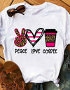I Love Coffee Letters Graphic Printed Women T-shirt
