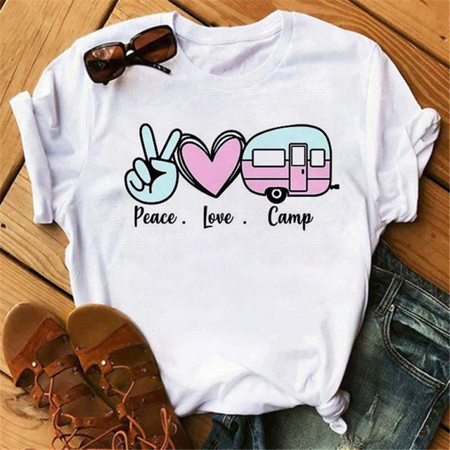 I Love Coffee Letters Graphic Printed Women T-shirt