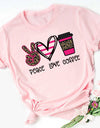 I Love Coffee Letters Graphic Printed Women T-shirt
