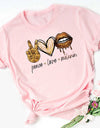 I Love Coffee Letters Graphic Printed Women T-shirt