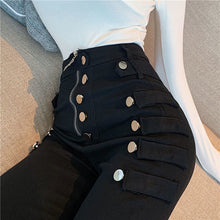 Load image into Gallery viewer, Double Breasted Decoration high Waist Elastic Pencil Pants
