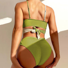 Load image into Gallery viewer, High Waist Bikini Push Up Bathing Suit
