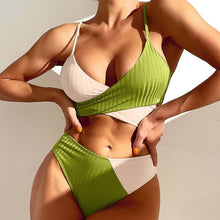 Carica l&#39;immagine nel visualizzatore di Gallery, High Waist Bikini Push Up Bathing Suit
