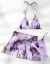 3 Piece Bikini Marble-Print Set