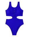 Wrap Push Up Solid One-Piece Bathing Suit