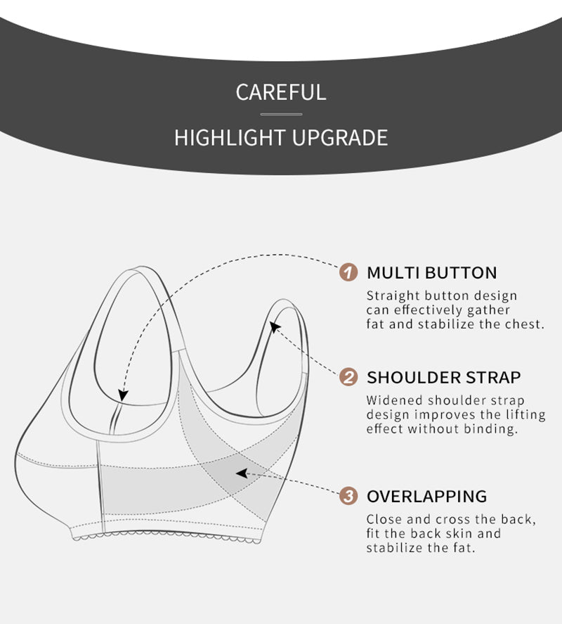 Sports Bras for Women High Support Large Bust Front Closure