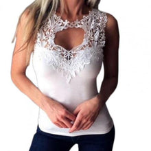 Cargar imagen en el visor de la galería, Summer Vest Camisole Sleeveless Lace Crochet Top
