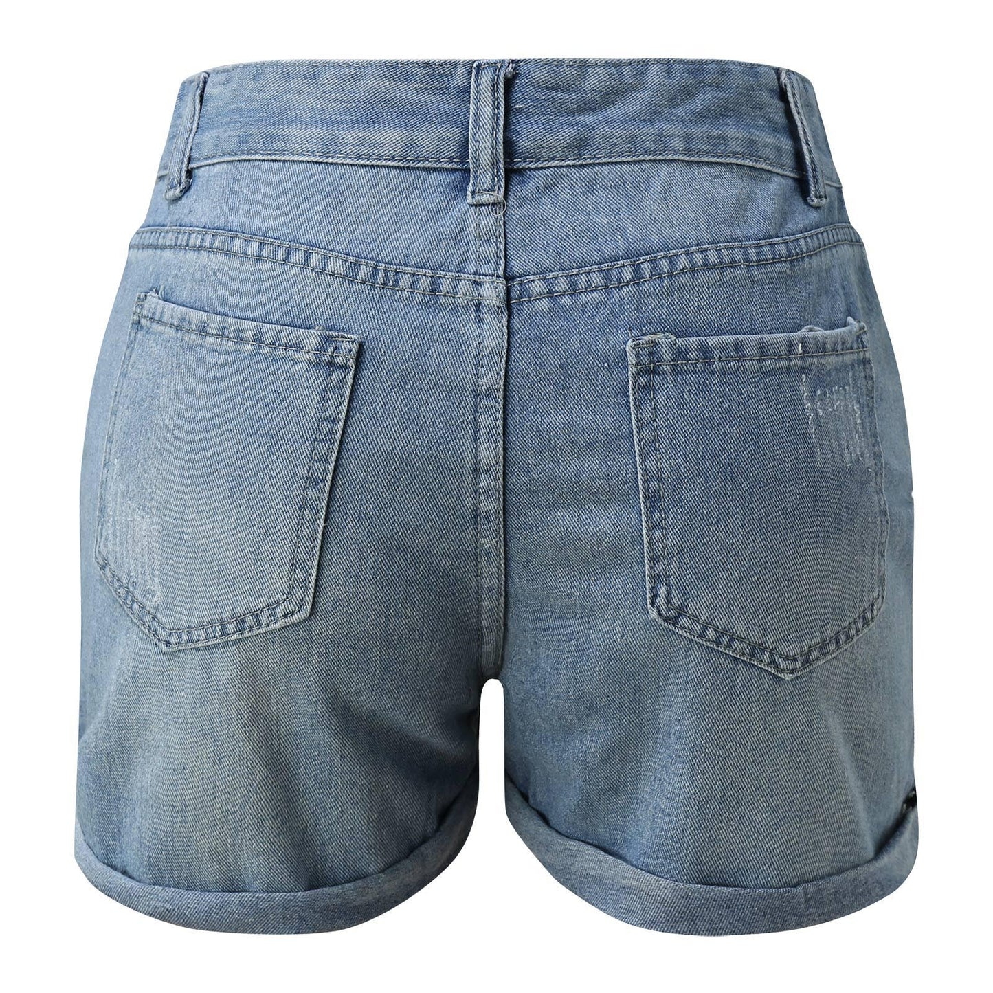 High Waist Casual Zipper Shorts