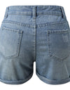 High Waist Casual Zipper Shorts