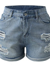 High Waist Casual Zipper Shorts