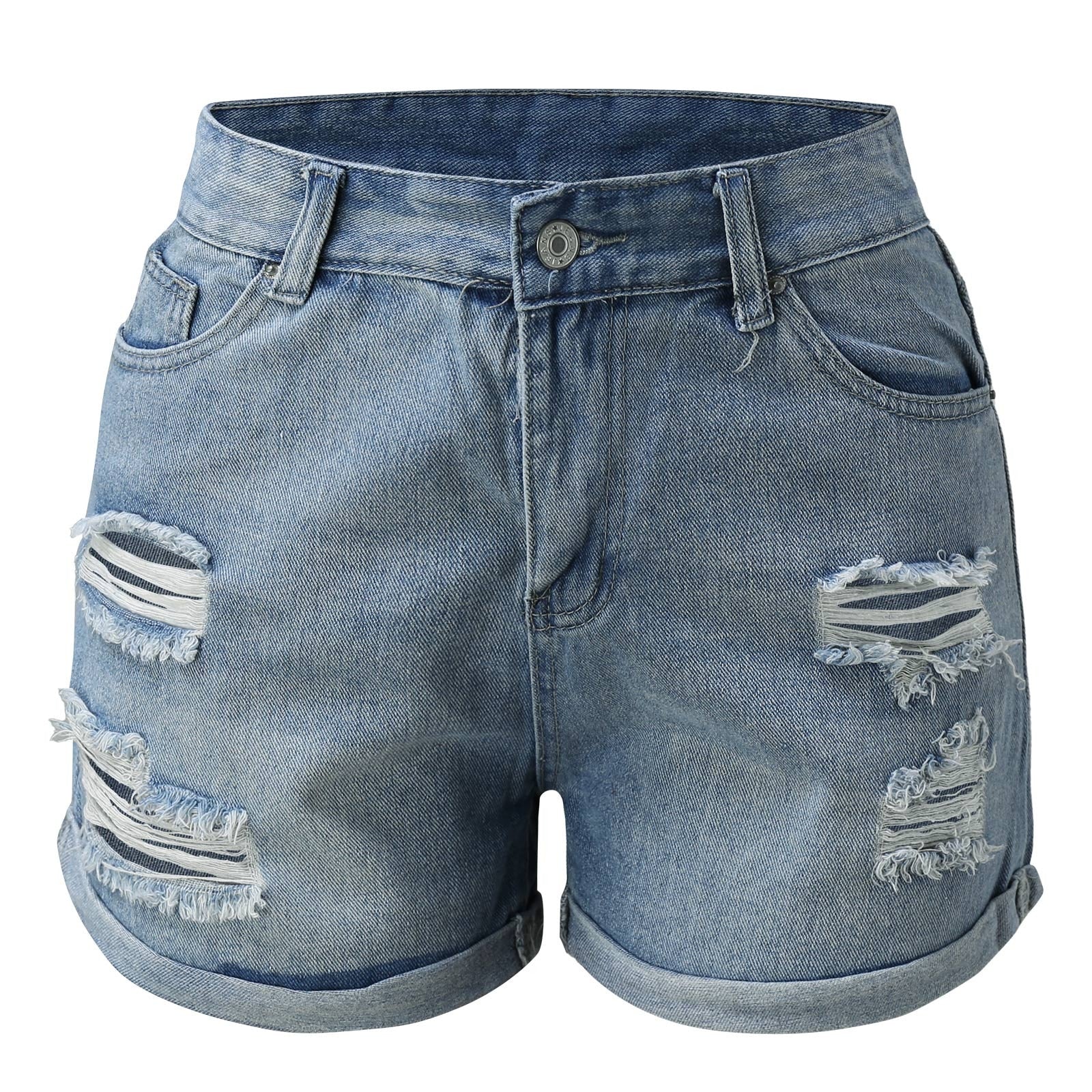 High Waist Casual Zipper Shorts