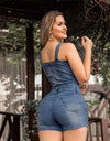 Sleeveless Denim Rompers Jumpsuit Shorts