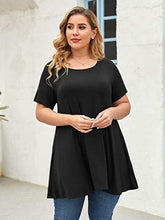 Load image into Gallery viewer, Plus Size Short Sleeve Tunic Blouse
