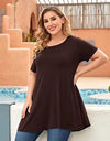 Plus Size Short Sleeve Tunic Blouse