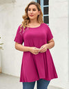 Plus Size Short Sleeve Tunic Blouse